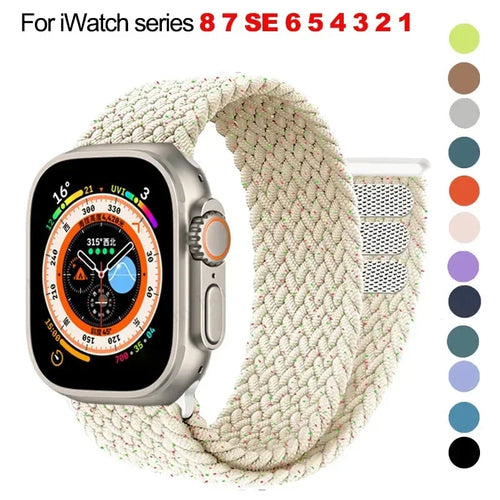 Braided solo loop band for Apple Watch in multiple colors and sizes

