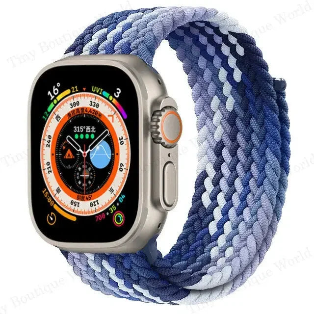 Braided Apple Watch band compatible with Series 9, 8, 7, SE, Ultra 2
