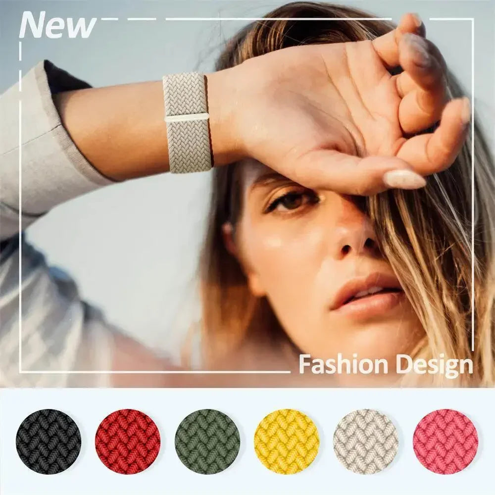 Braided solo loop band for Apple Watch in multiple colors and sizes
