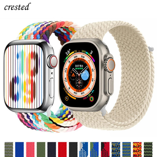 Braided solo loop band for Apple Watch in multiple colors and sizes
